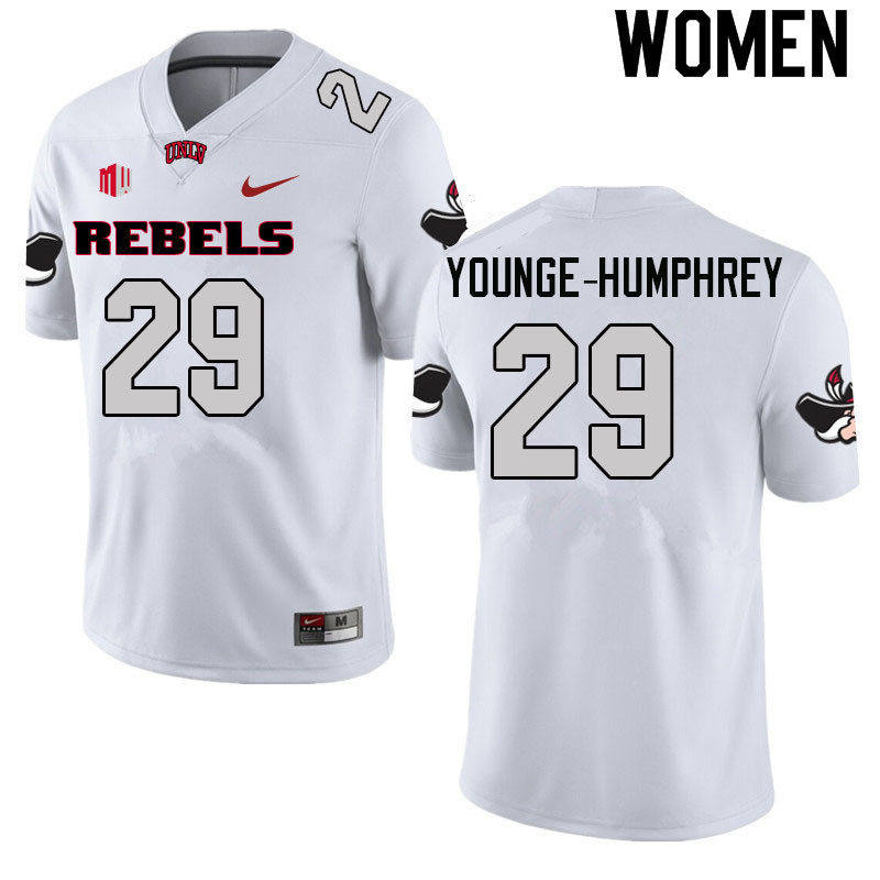 Women #29 Jordan Younge-Humphrey UNLV Rebels College Football Jerseys Sale-White - Click Image to Close